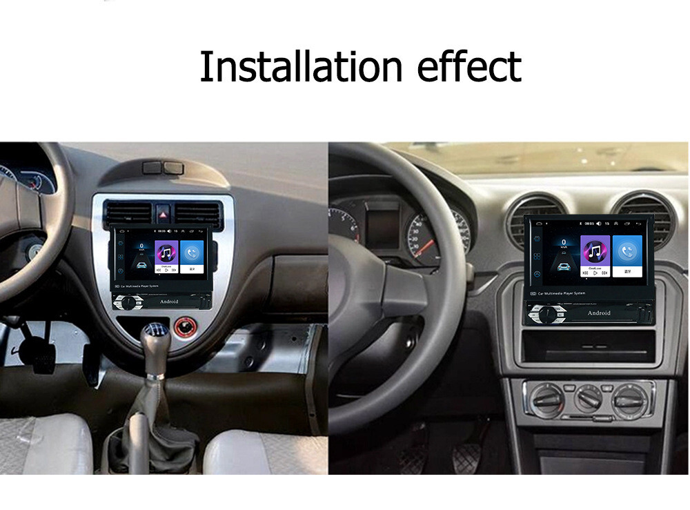 1 din Car Radio Automatic telescopic screen WIFI GPS BT Mirro Link mp5 player