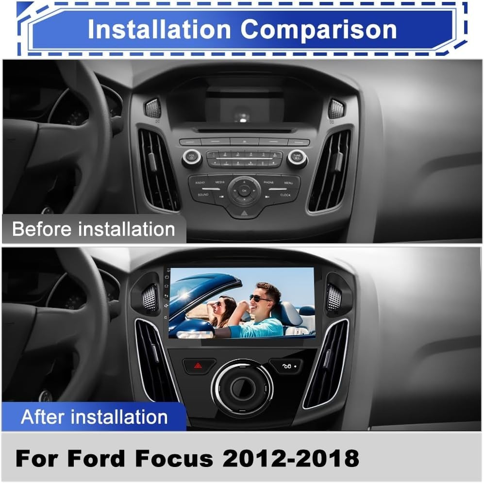 9″ 64G Android Auto Carplay Stereo for Ford Focus 2012-2018; Free Camera