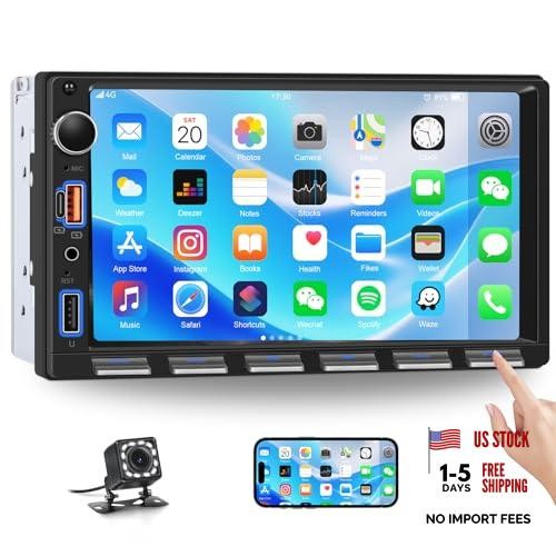 [Upgrade] Double Din Car Stereo with Bluetooth,7 Inch double din with button