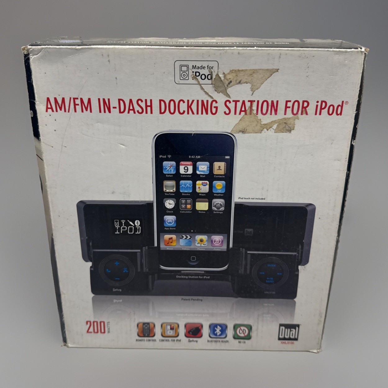 Dual Electronics XML8100 AM/FM Car Dashboard Mechless Receiver with iPod Docking