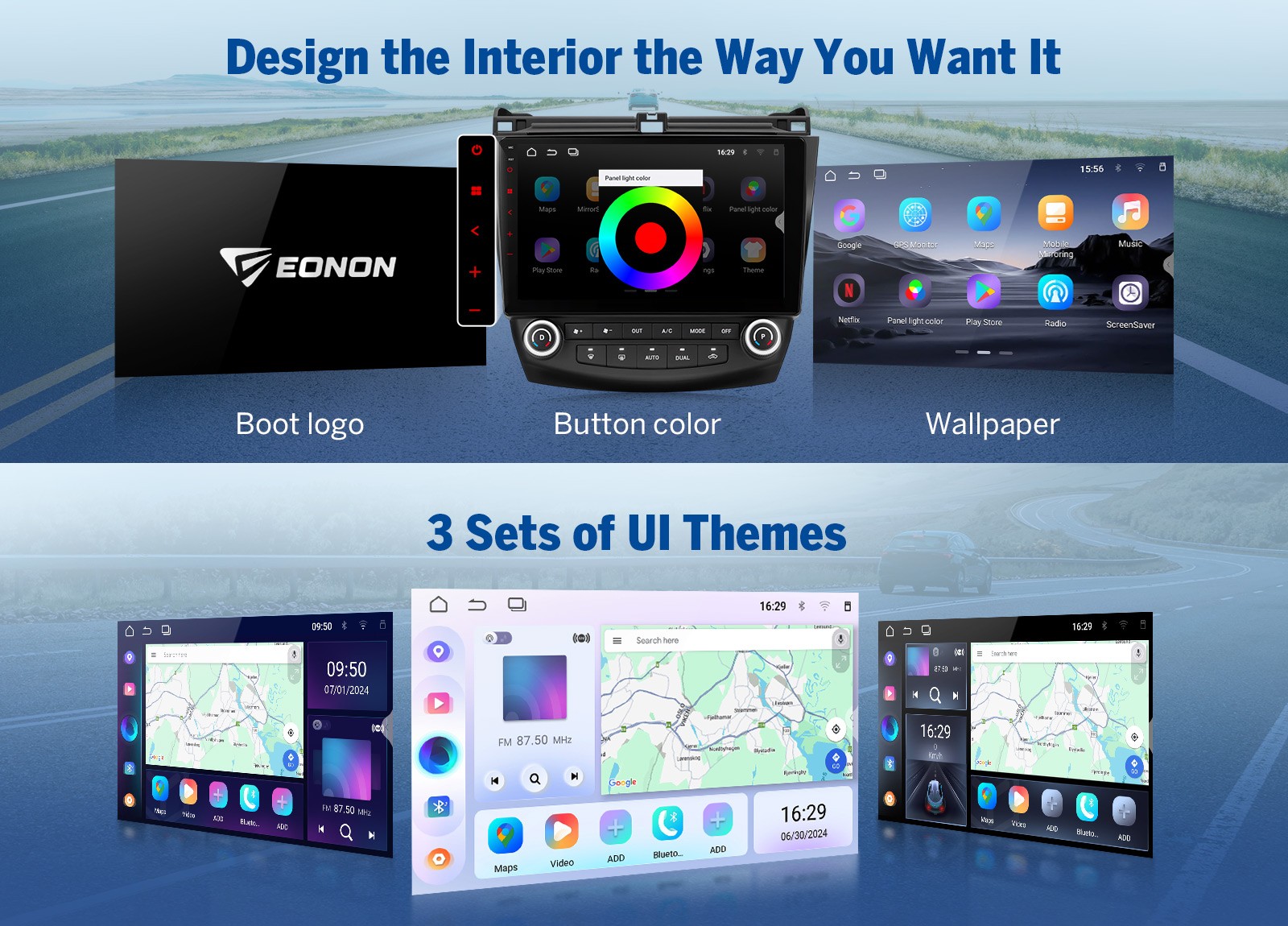 10.1″Android Auto 4+64 Car Stereo Radio CarPlay For Honda Accord 2003-2007 FM AM