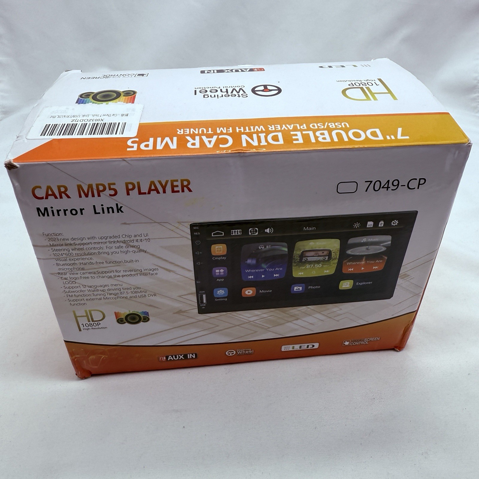 7 Inch HD Touchscreen Car Radio Apple CarPlay and Android Auto Double Din Stereo