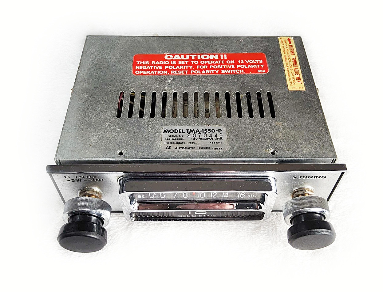 Vintage Automatic Radio TMA-1550-P 12V Car Radio Built-In Pioneer Speaker Tested