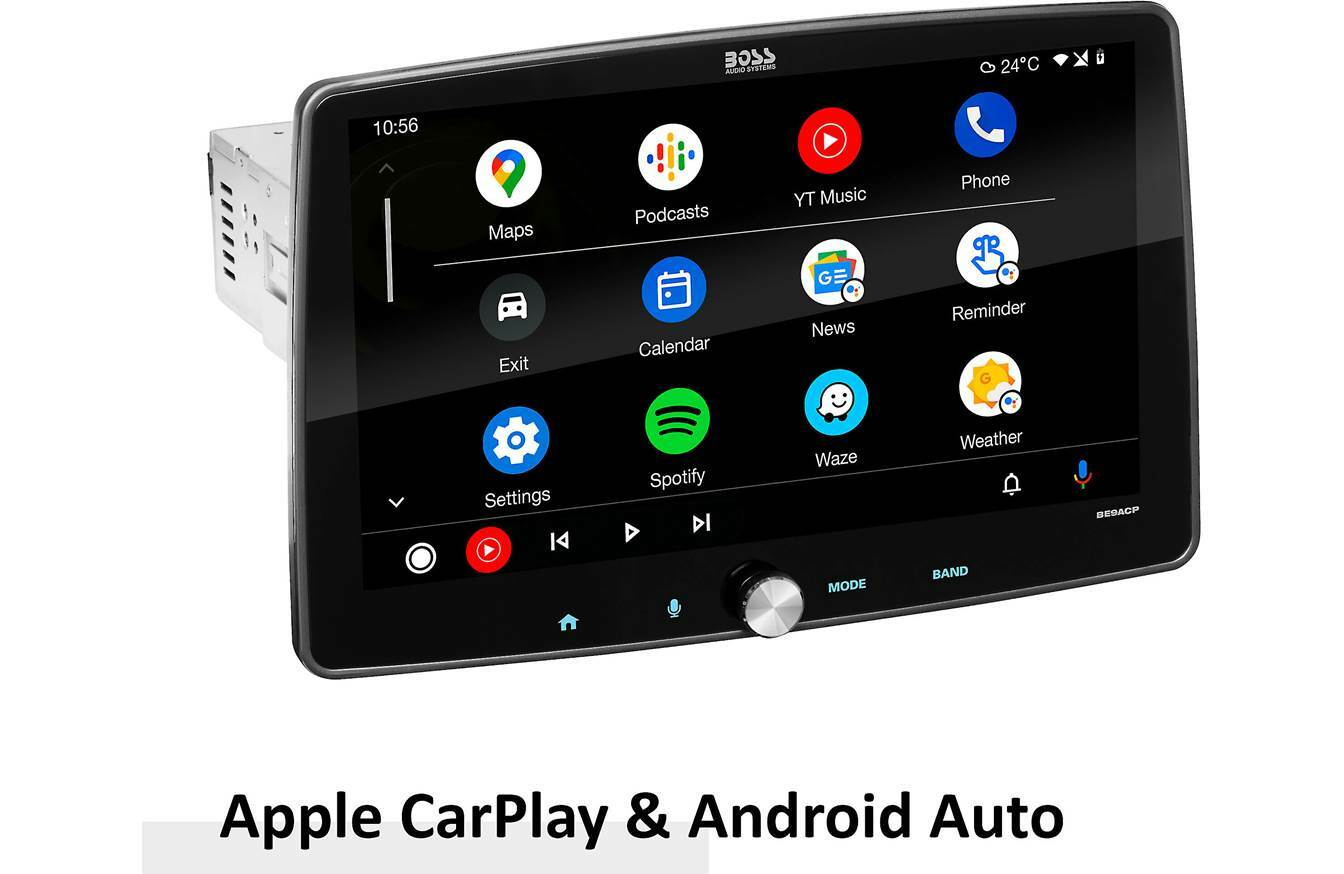 Boss BE9ACP Apple CarPlay Bluetooth Mech-less 9″ Multimedia Car Stereo Player