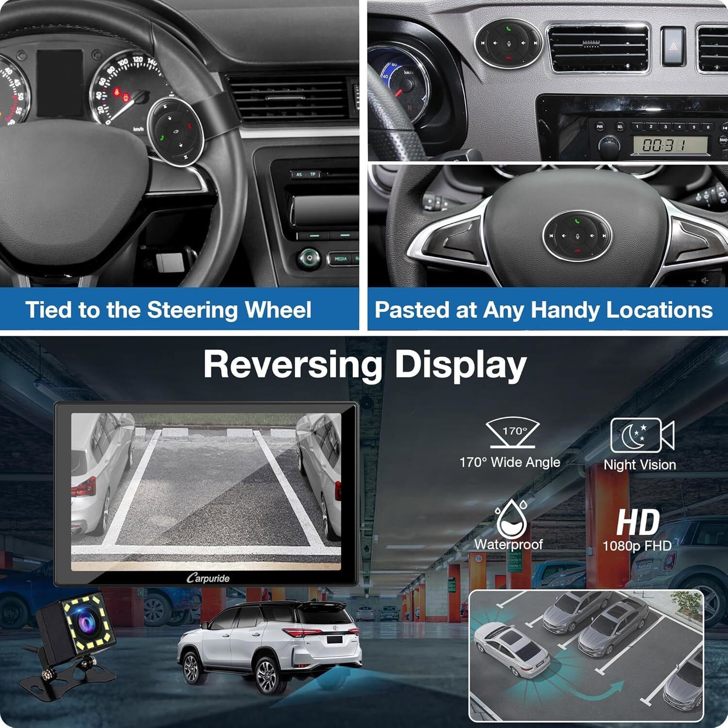 Carpuride W901Pro Car Stereo Apple CarPlay Radio Android Auto Audio Rear Camera