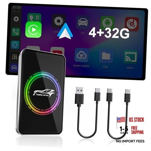 Autolinkr Wireless CarPlay Adapter, Magic AI Box, 3-in-1 for Apple CarPlay &