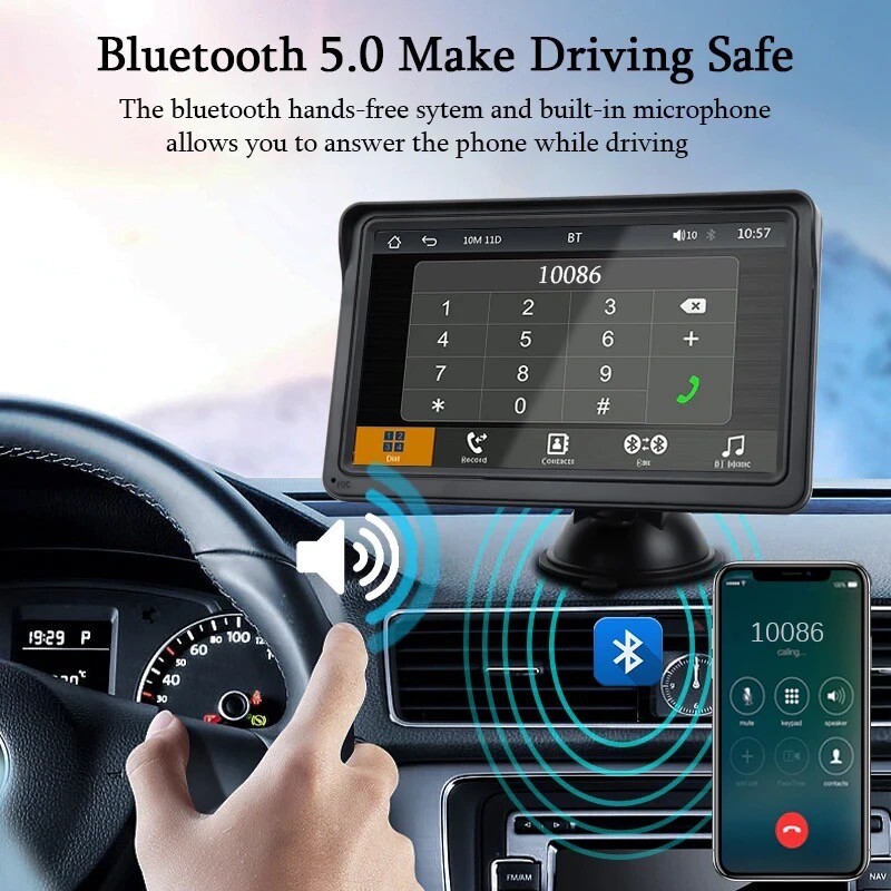 CarPlay Radio Multimedia Video Player 7inch Portable Touch Screen