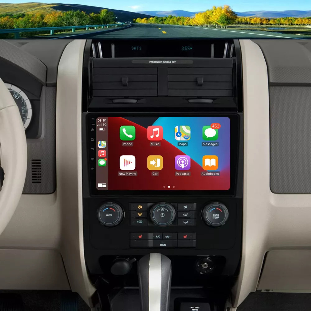 Android 13 Wireless Carplay Car Radio Stereo GPS Navi For Ford Escape 2008-2012