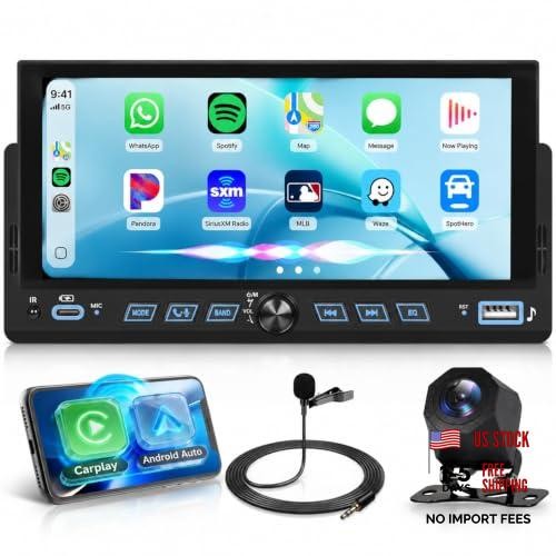 Single Din Car Stereo with Wireless CarPlay – Android Auto 2