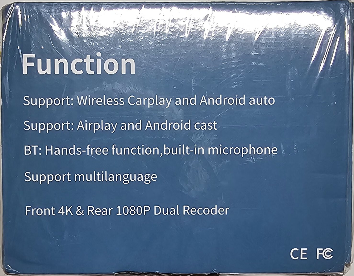 Wireless Carplay with 4K Dash Cam, 9″ Portable Carplay Screen for Car, Apple Car