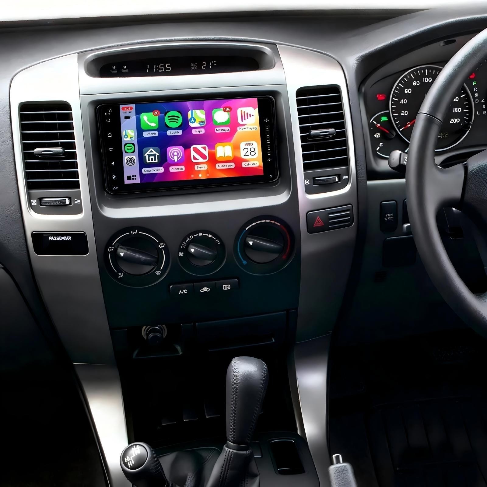 For 2002-2009 Toyota Land Cruiser Car Radio Stereo Carplay SWC FM
