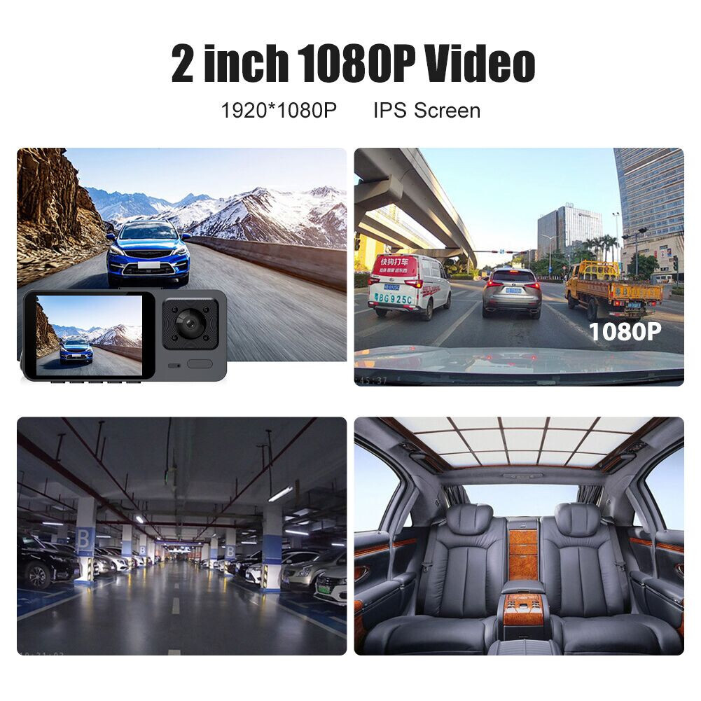 Car DVR Dual Lens Dash Cam Recorder WiFi G-Sensor Front Rear Camera Camcorder