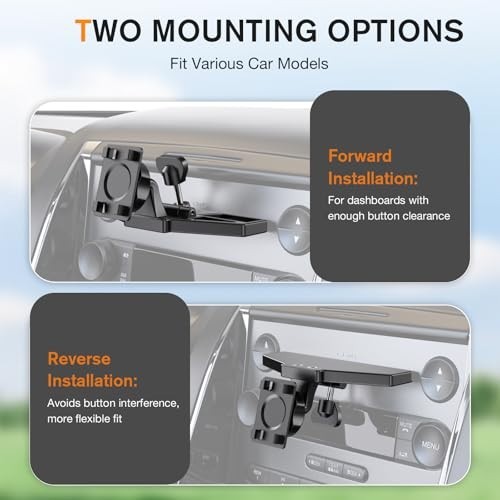 CD Slot Mount for CarPlay Screen 7-10 Inch Tool Free Installation 360 Rotation