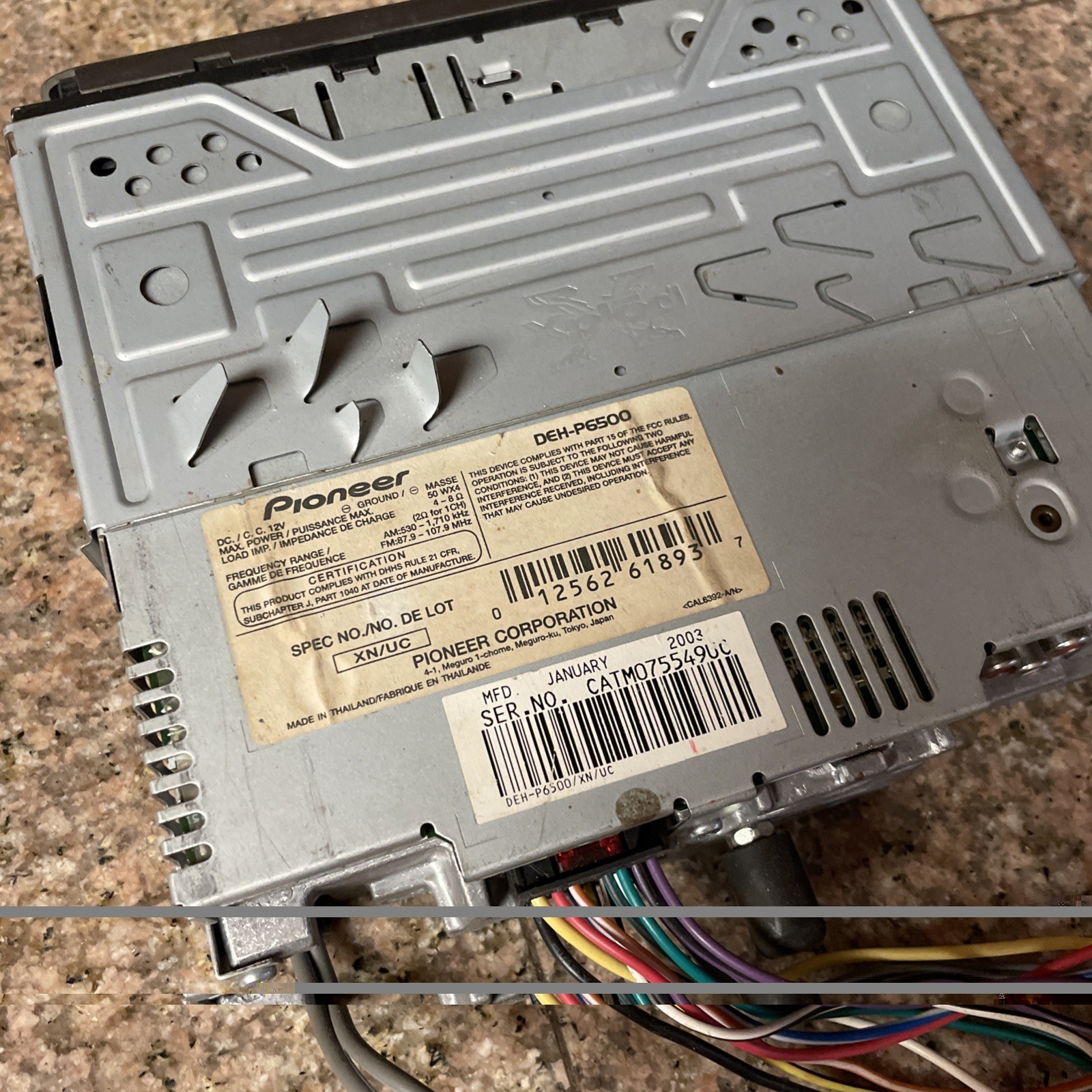 Pioneer DEH-P6500 Car Stereo CD Player In Dash Receiver