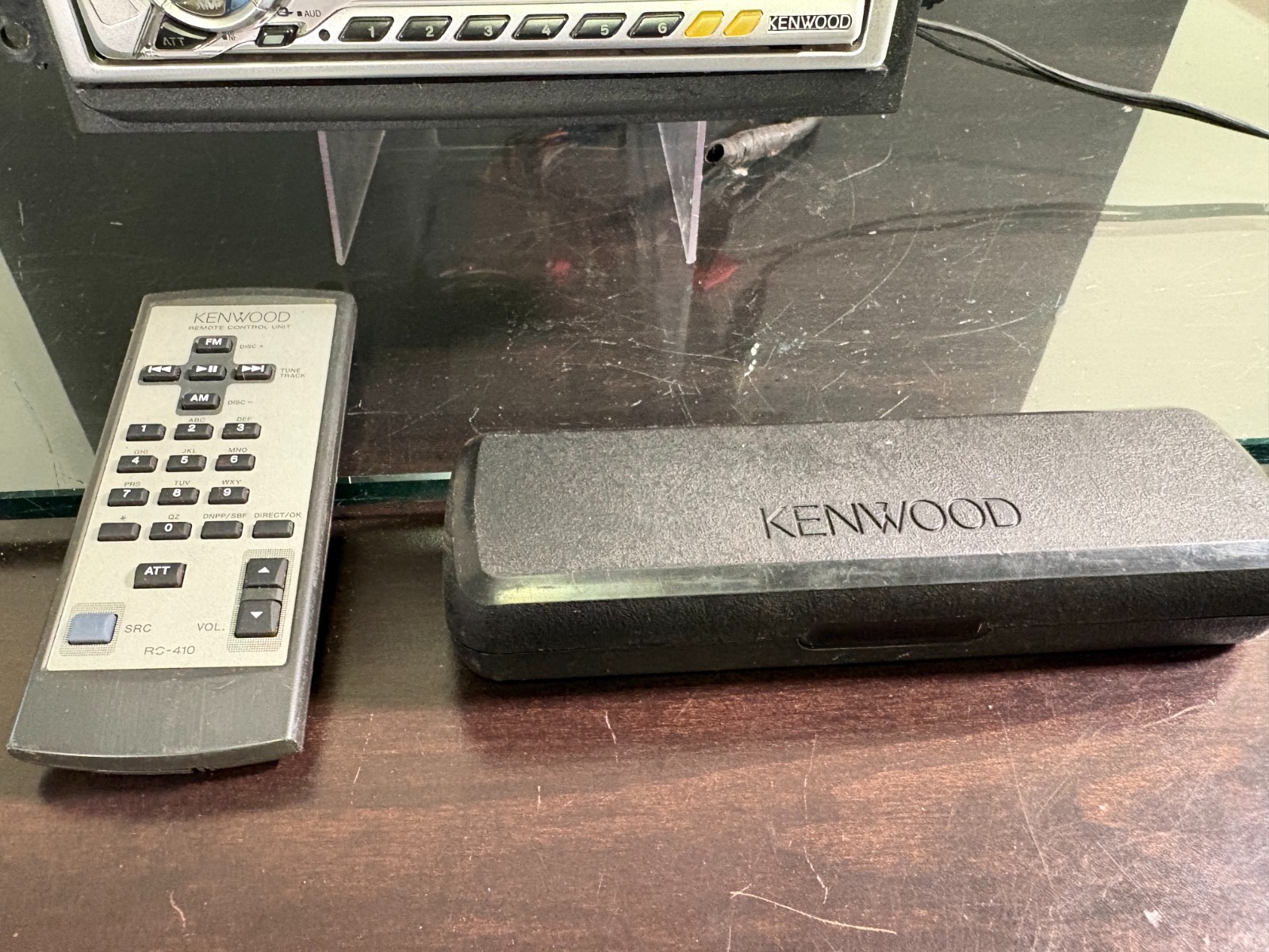 Kenwood KDC-4019 Car Stereo CD Player Detachable Faceplate Harness Trim ~ Tested