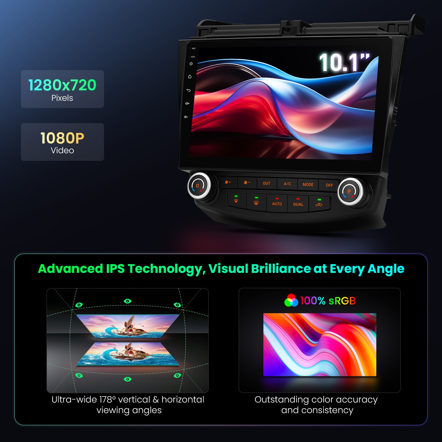 For Honda Accord 2003-2007 CarPlay Android 14 Car Stereo Radio GPS IPS WIFI 64G