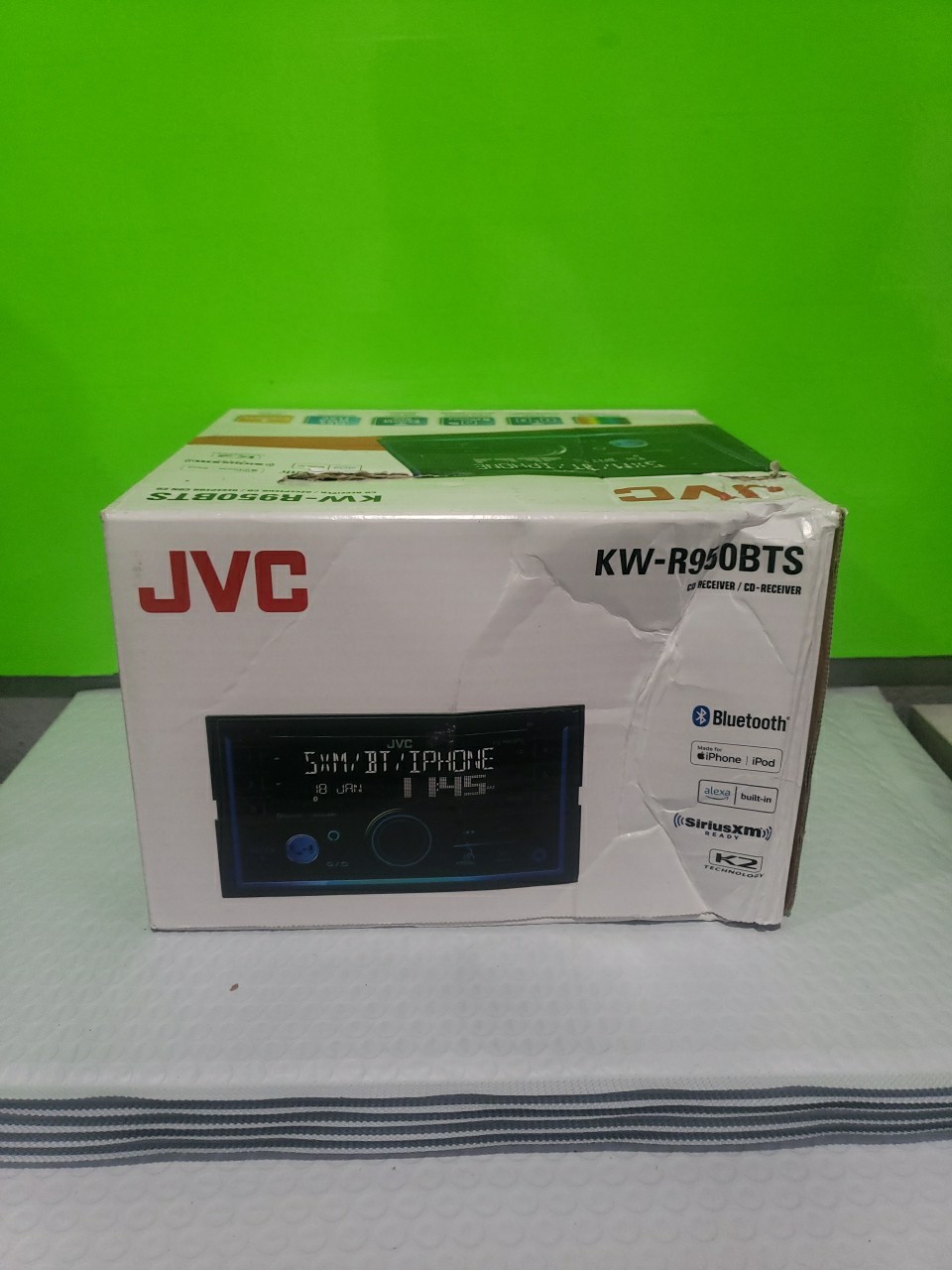 JVC KW-R950BTS Double DIN Amazon Alexa Bluetooth USB AUX AM/FM Radio CD Receiver