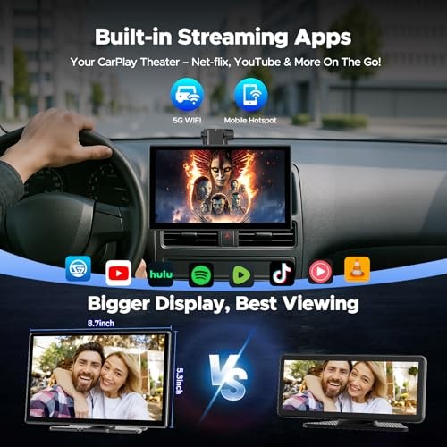 9” Carplay Screen with Net-Flix YouTube and 1080P Backup Camera Upgraded
