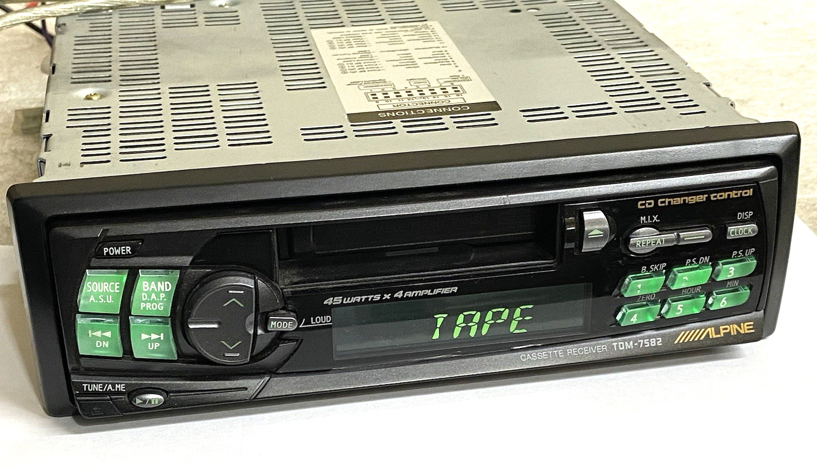 ALPINE TDM-7582 CAR STEREO CASSETTE TAPE PLAYER HEAD UNIT OLD SCHOOL