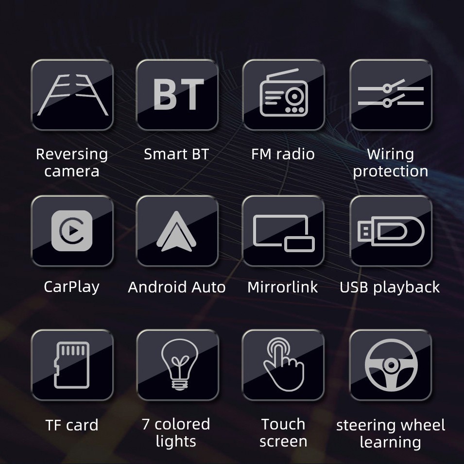 1DIN 4″ Car MP5 Player Wireless CarPlay Android Auto Steering Wheel Control AUX