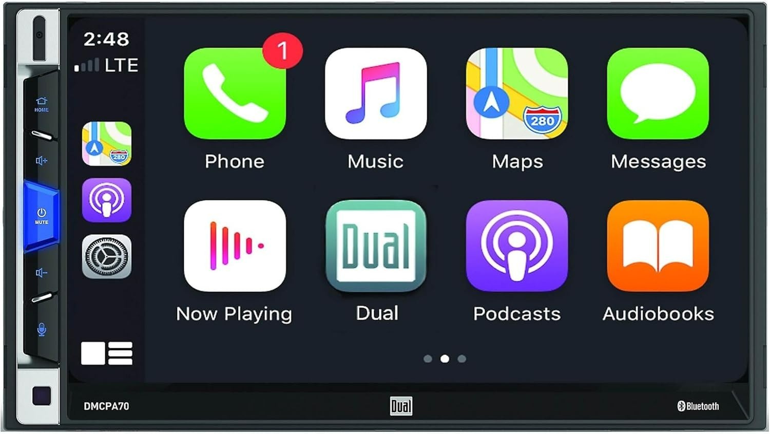 Dual Electronics Dual DMCPA70 7-Inch Double-DIN in-Dash Mechless Receiver wit…
