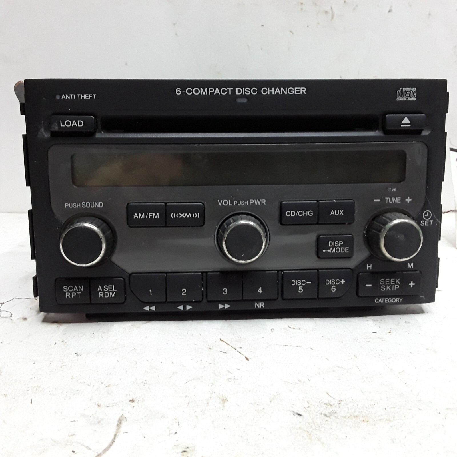 06 07 08 Honda Pilot EX-L AM FM XM 6 disc CD radio receiver 39100-S9V-A600 1TV6