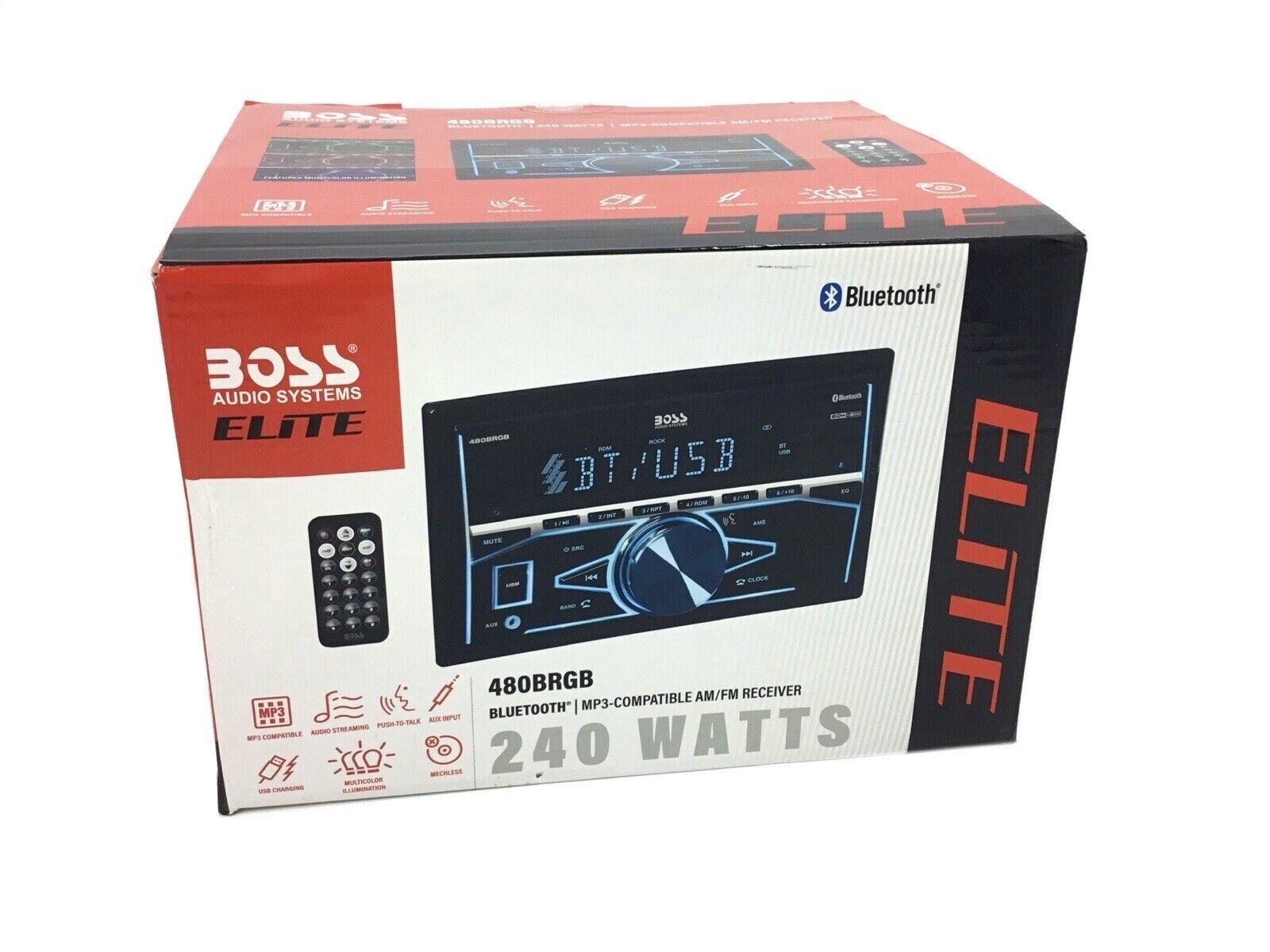 BOSS Audio Systems Elite 480BRGB Car Stereo, Bluetooth, 2 DIN.