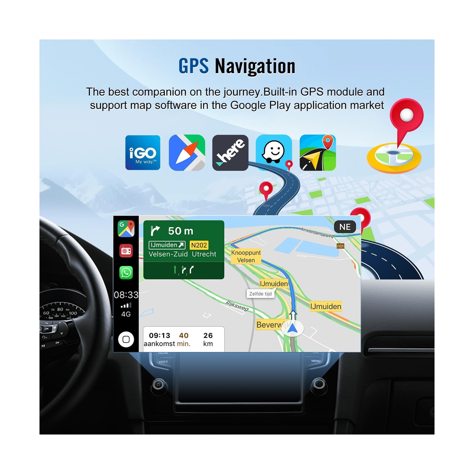 Android 14 4+64GB Car Stereo Radio for Isuzu N Series (NNR/NPR/NPS/NQR) Truck…