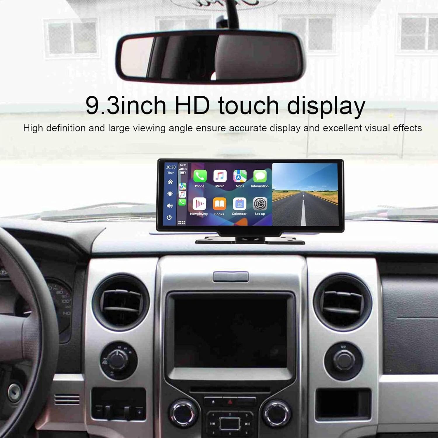 Car Stereo for Wireless Carplay Android Auto Mirror Link, 9.3inch Touch Screen