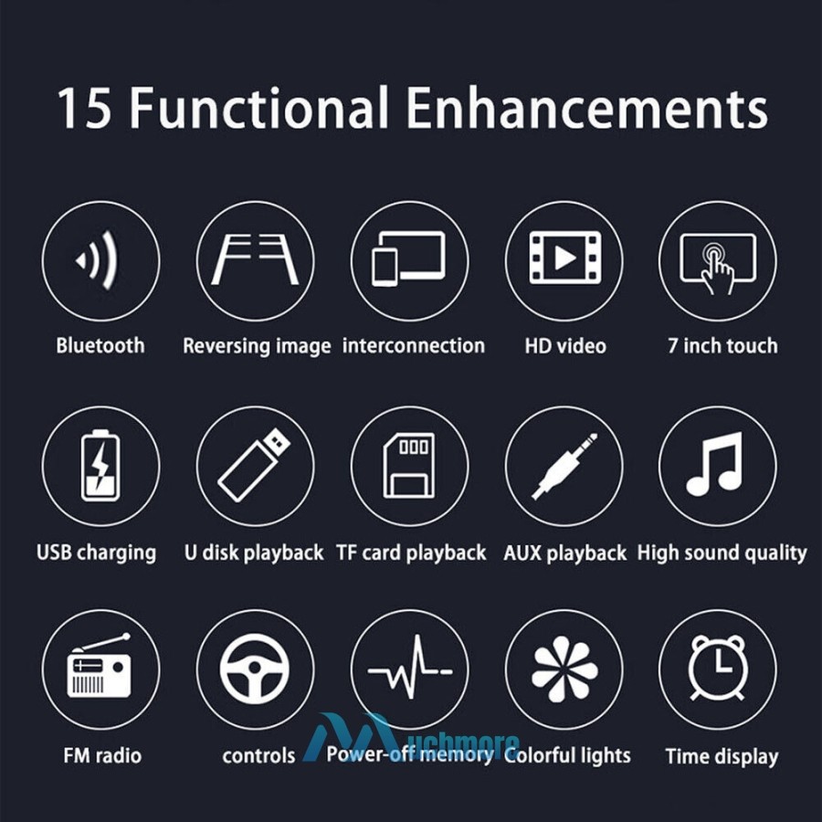 Double 2 Din 7″ IOS/Android 13 Car Stereo GPS Navi Radio Bluetooth CarPlay w/Cam
