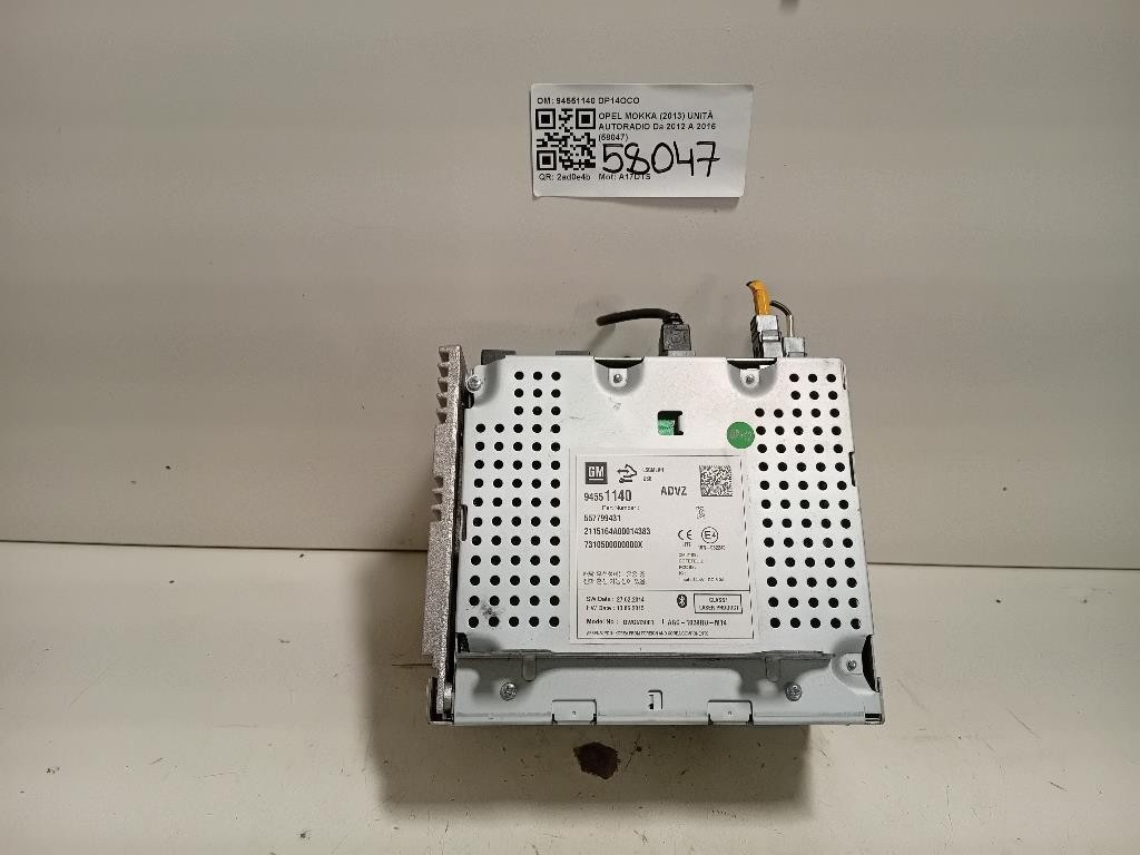 OPEL Mokka 1st Gen Autoradio 94551140 A17DTS Diesel Car Radio