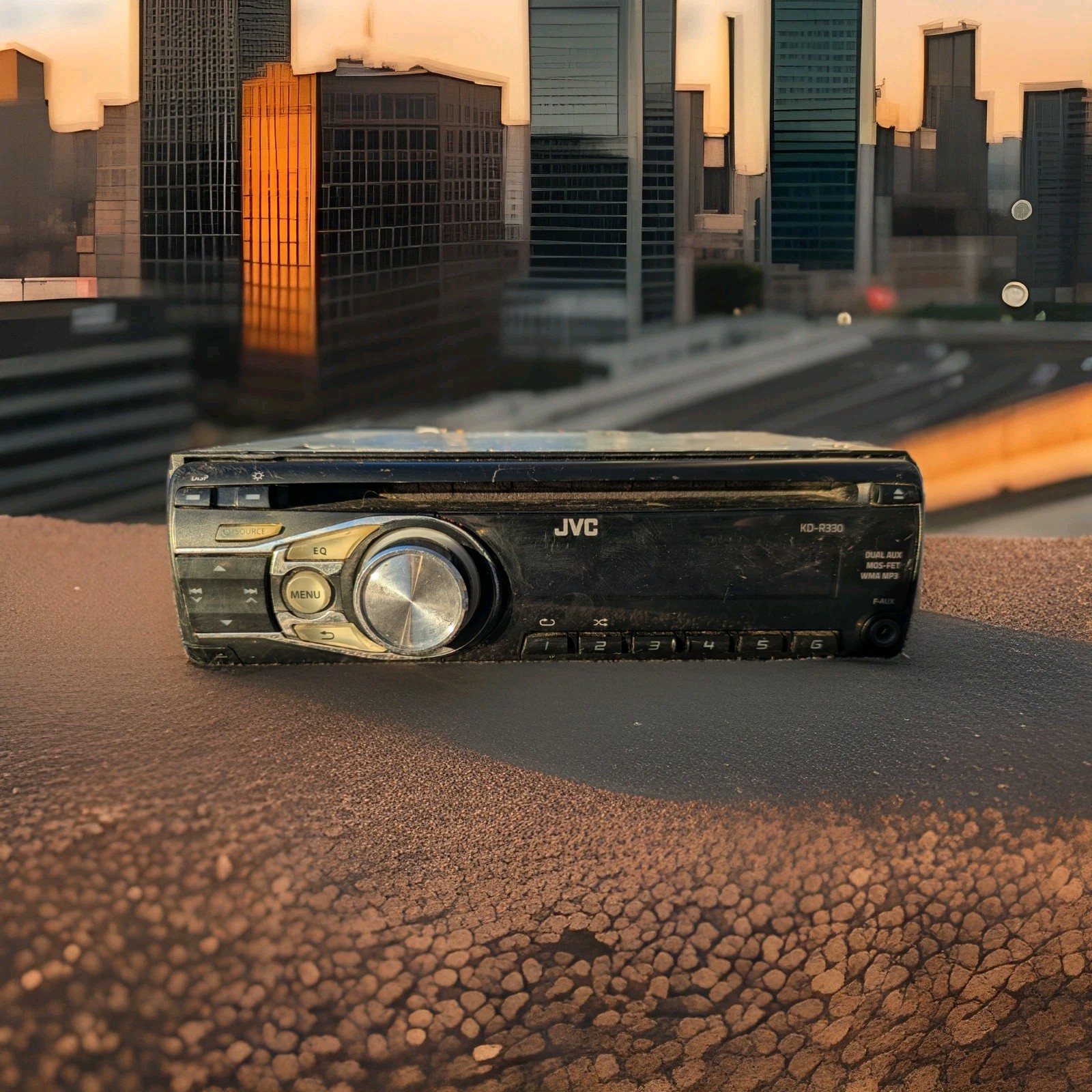 JVC KD-R330 car stereo Compatible Dash Opening 2 inches tall and 7 inches wide