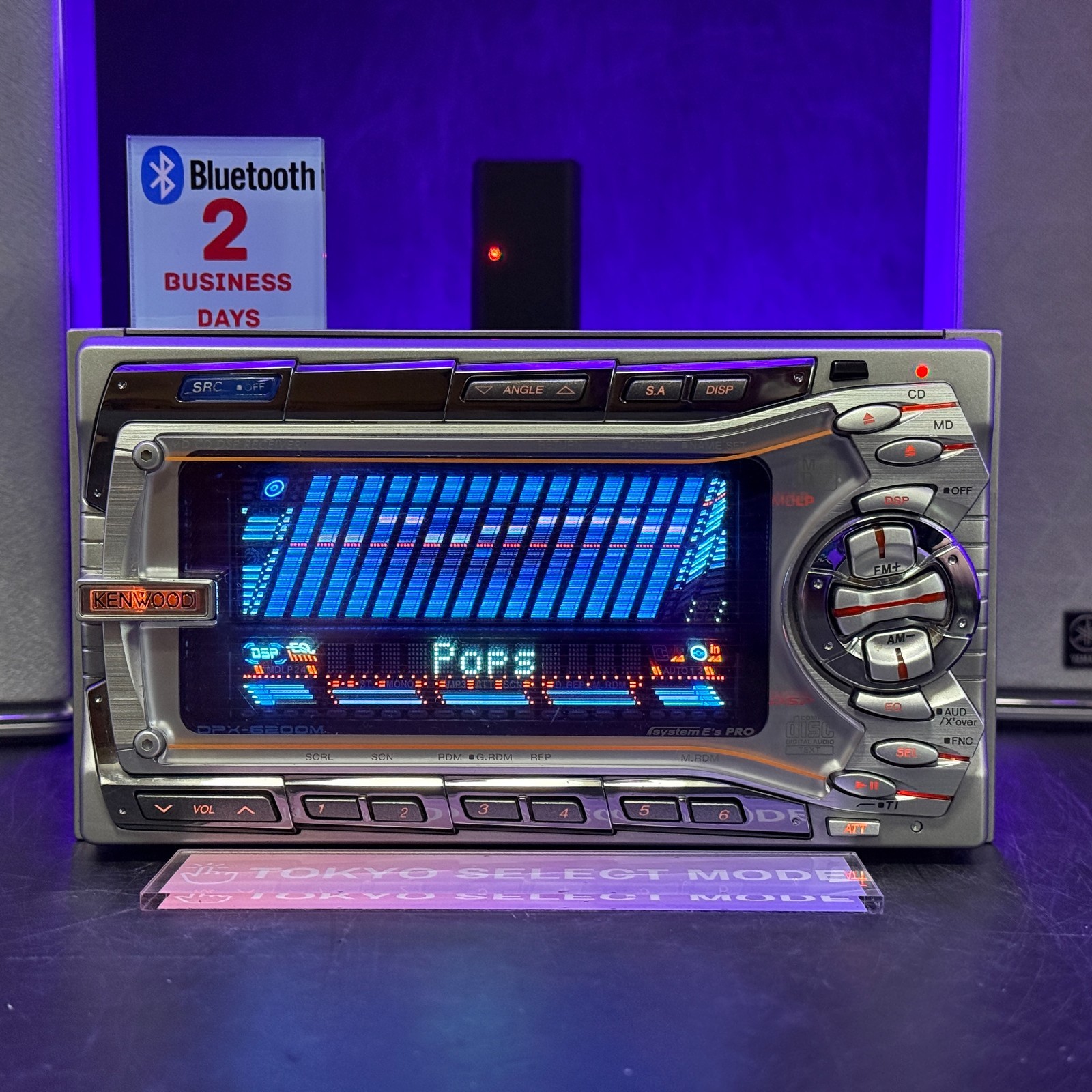 Kenwood DPX-6200M 2DIN CD MD Car Audio Added Bluetooth JDM DSP Tested In Stock
