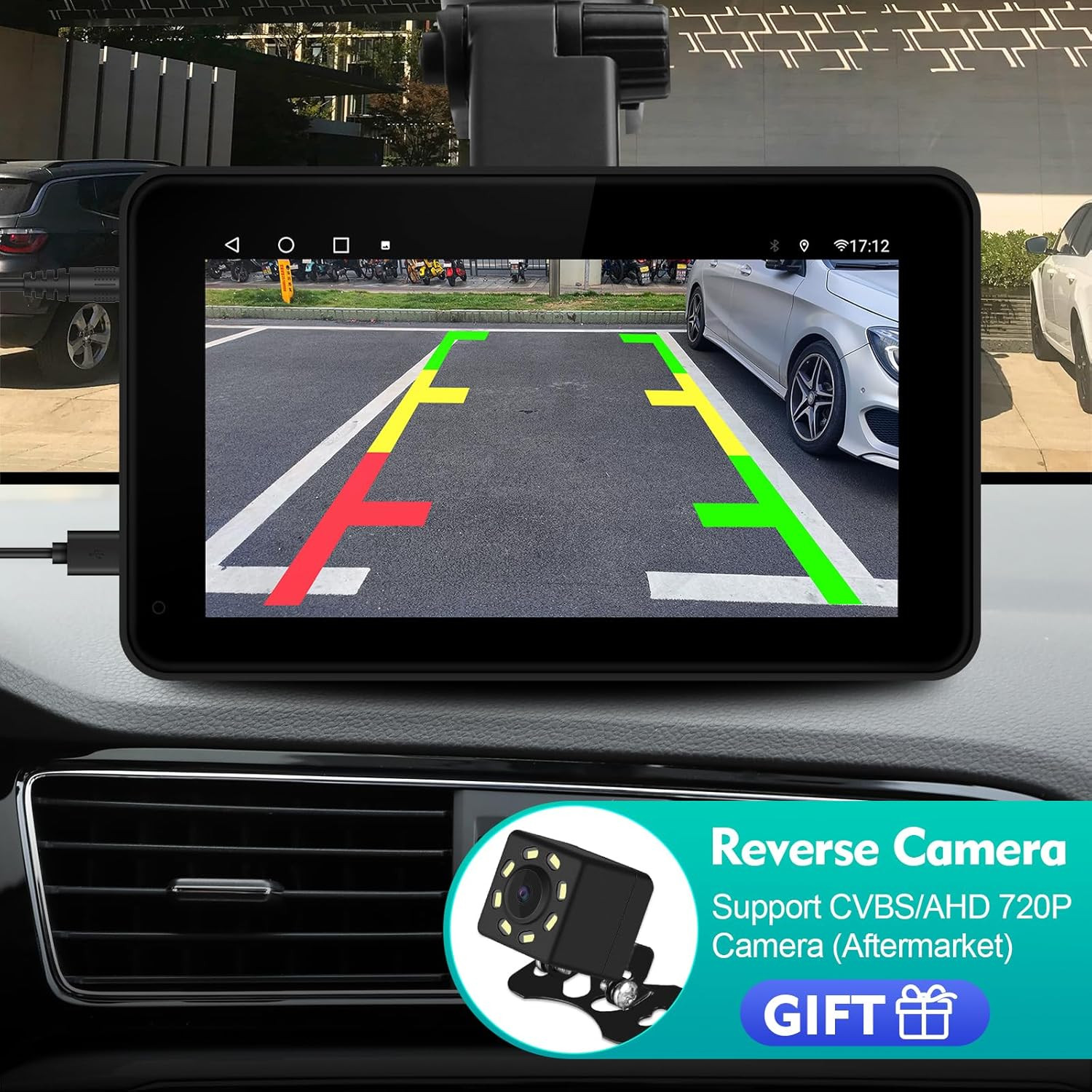 7″ HD Portable Wireless Carplay for Car Stereo Touch Screen with Apple Carplay &