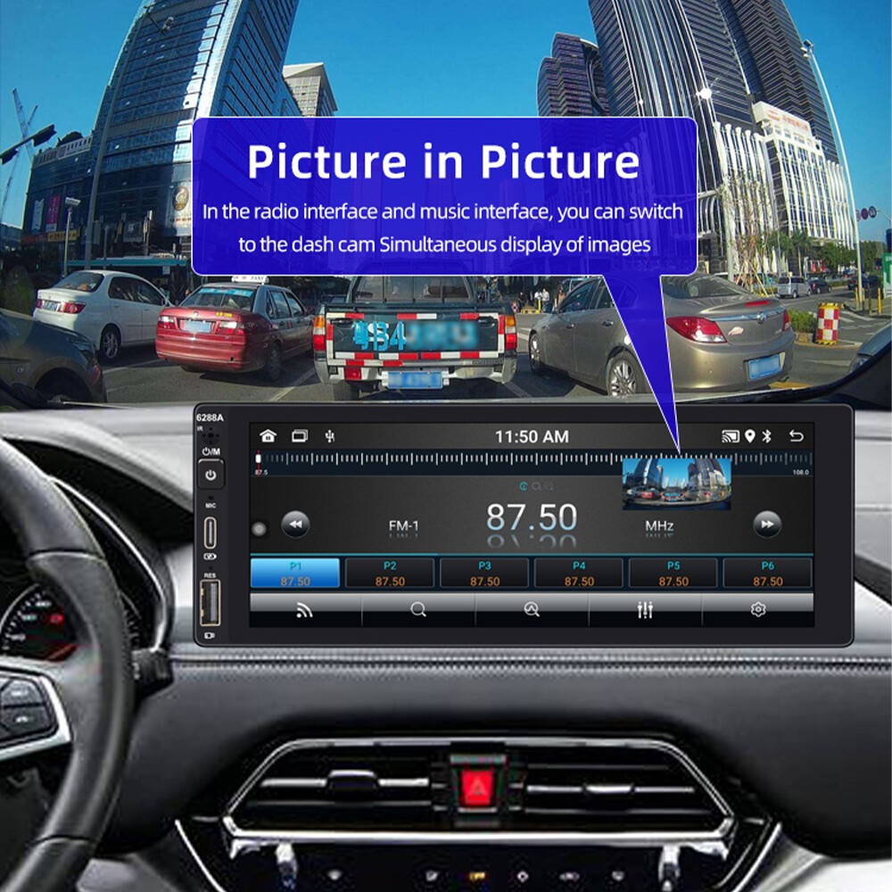 6.9″ Android Apple Carplay Car Stereo Radio FM GPS Wifi Player 2 Din 2+32GB