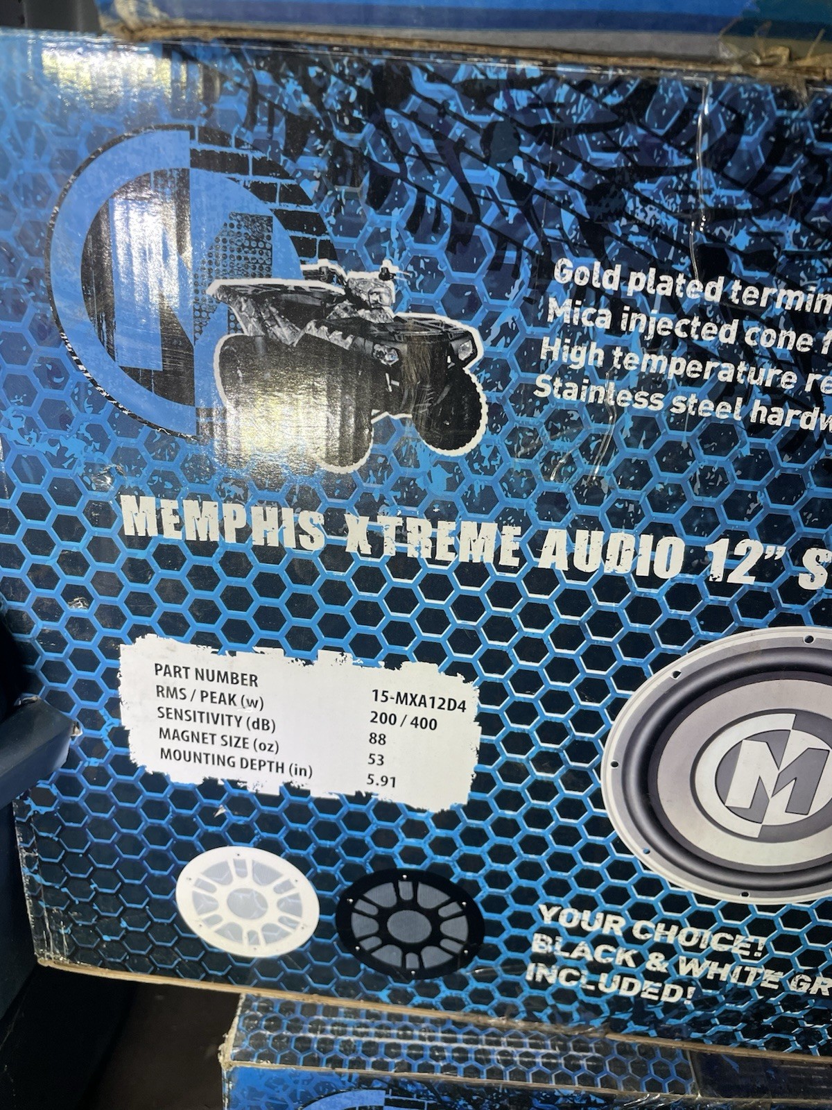 Memphis Xtreme Audio 12” subwoofer 15-MXA12D4 (R7A010969)