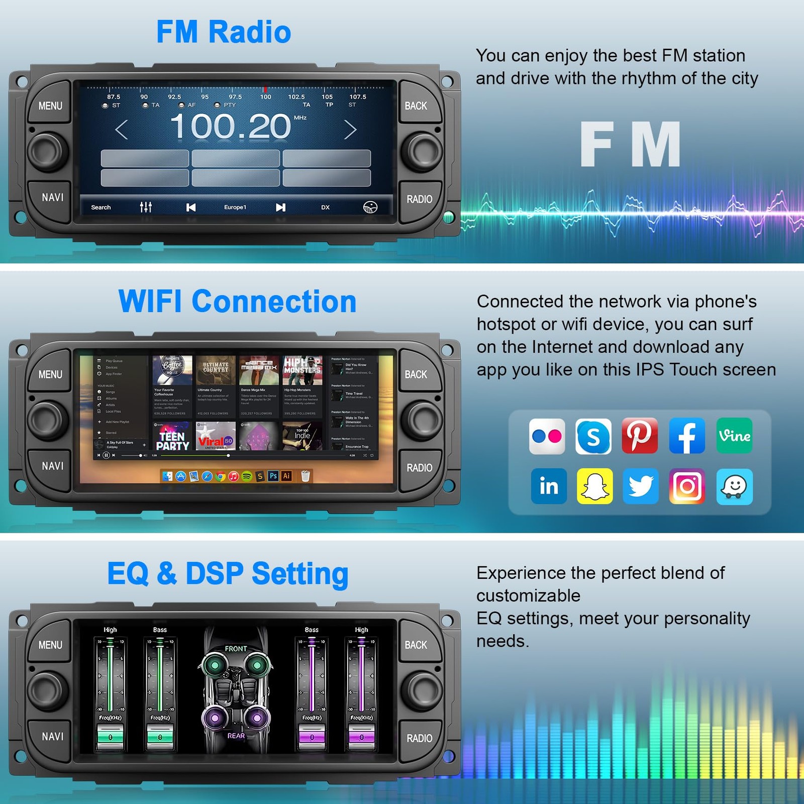 Car Radio Stereo for Dodge RAM 1500 2002-2006,for Jeep Wrangler 2003-2006 | 8…