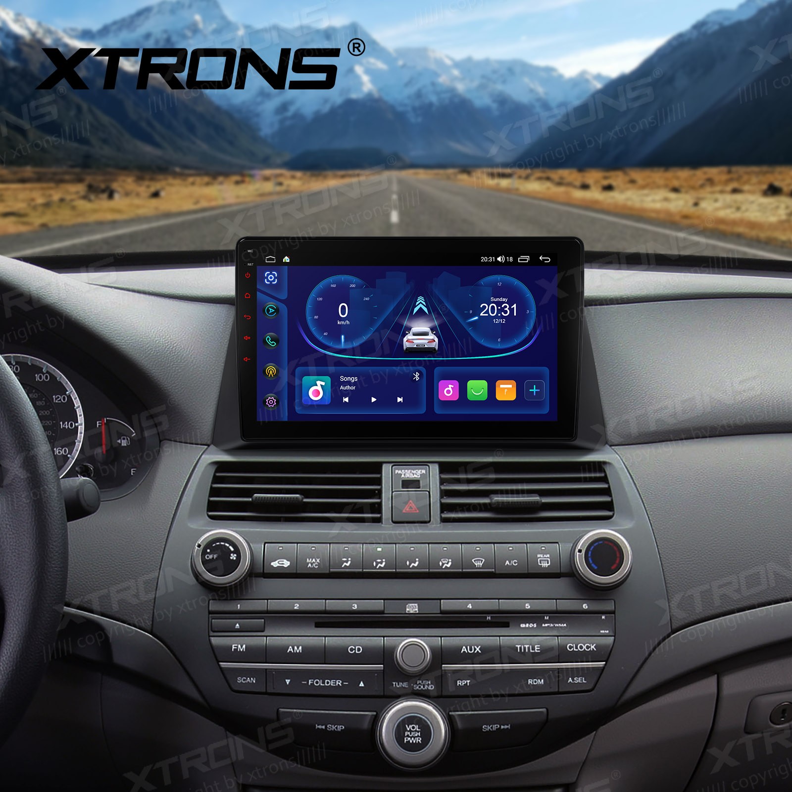 10.1″ IPS Car Radio Stereo CarPlay Android 14 GPS Navi 4G 64G for Honda Accord 8