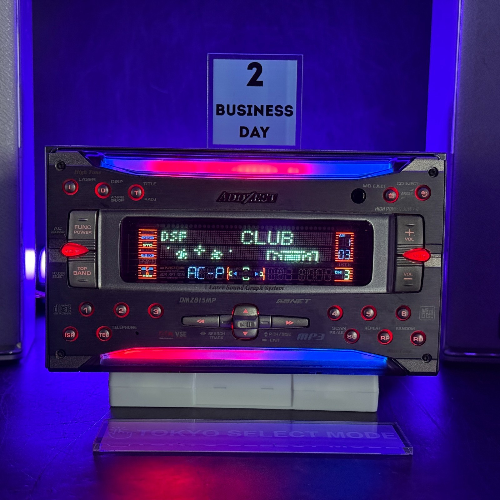 Addzest DMZ815MP 2DIN Car Audio CD MD Player JDM DSP Laser Light Tested in Stock
