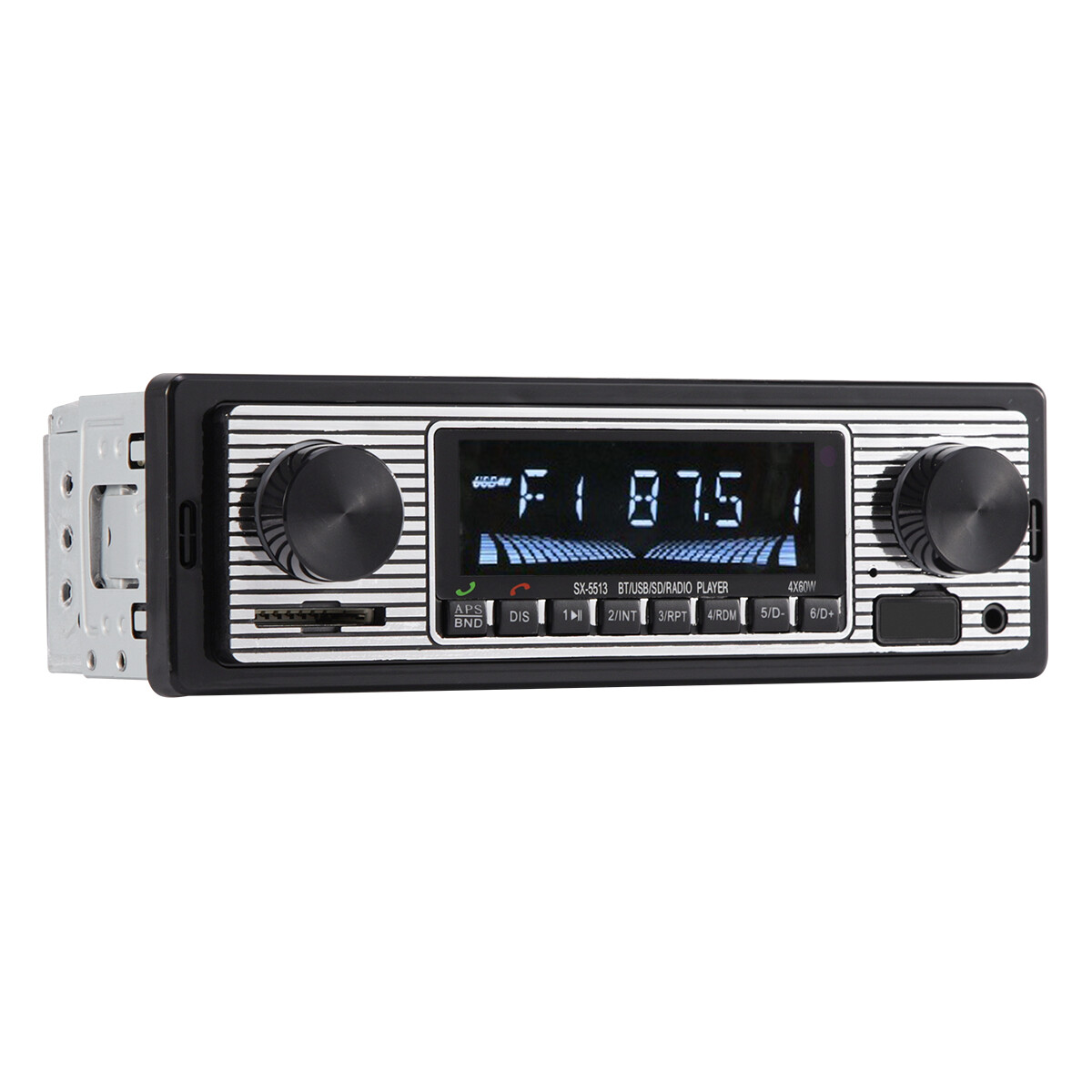 Car FM Radio MP3 Player Bluetooth Vintage USB Classic Stereo Audio Receiver AUX