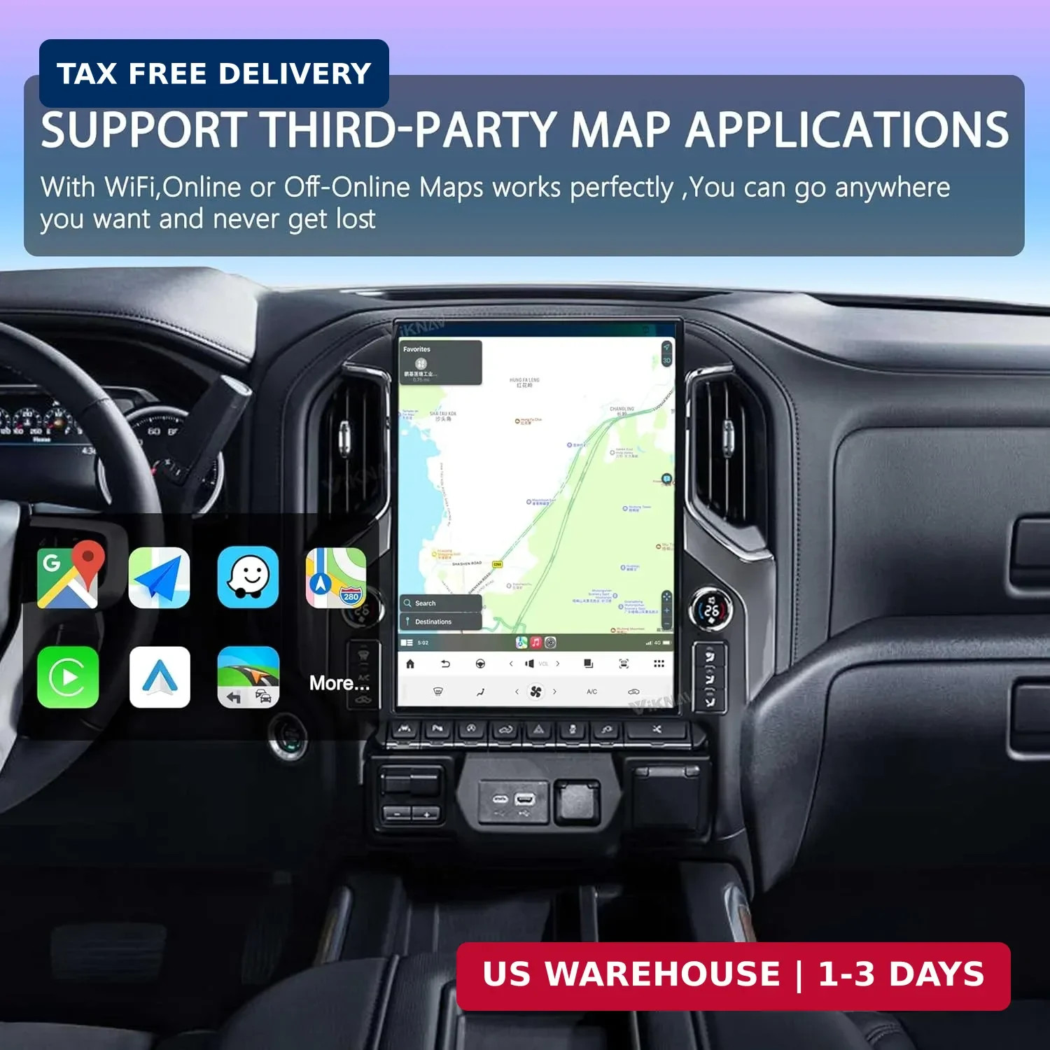 15.6 Inch Touch Screen Android Car Radio for GMC Sierra Chevrolet Silverado 2019