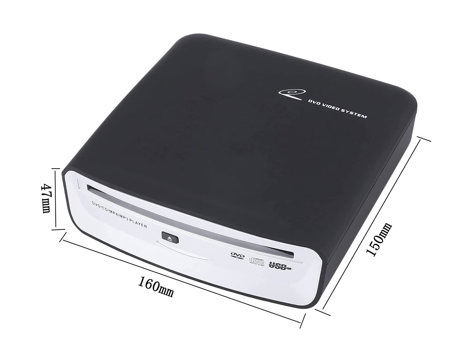 Portable Car CD Player | External USB Vehicle for Android black