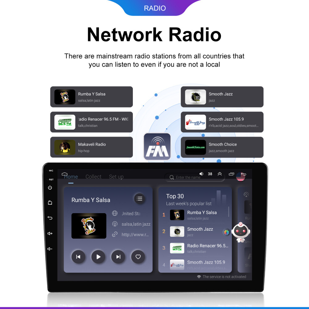6G+128G 8 Core 2 Din CarPlay Car Stereo Radio Android 13.0 GPS Navi DSP WIFI IPS