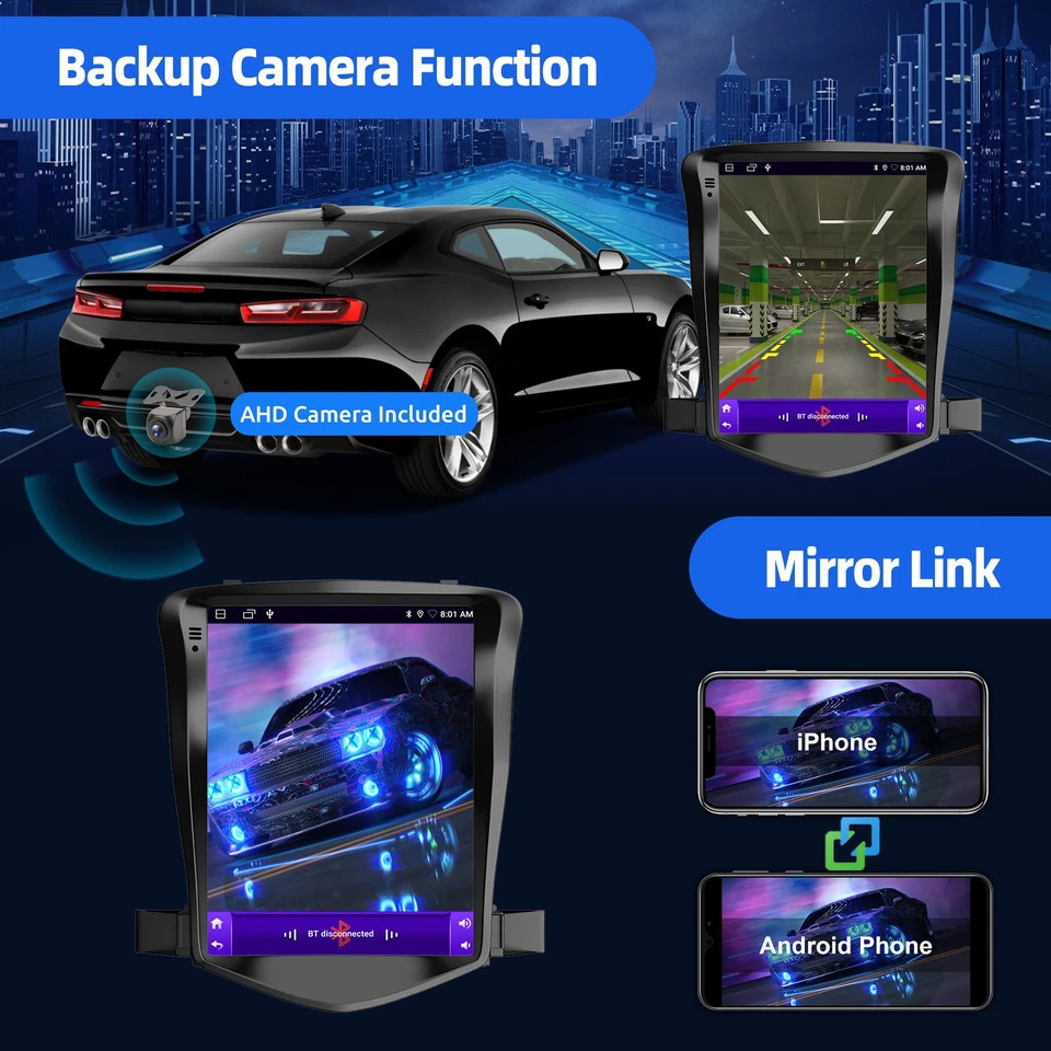 Car Radio Stereo For Chevy Cruze 2011-2015 Android 15 Apple Carplay GPS Navi