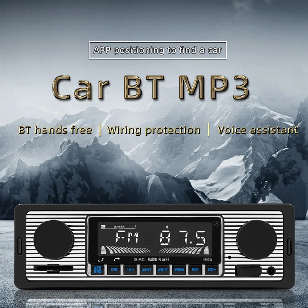Car MP3 Player USB SD Card Bluetooth 5.0 Hands Free Calling Smart Find My Car