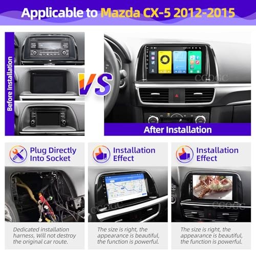 for Mazda CX-5 2013 2014 2015 Compatible with Wireless Carplay Android Auto