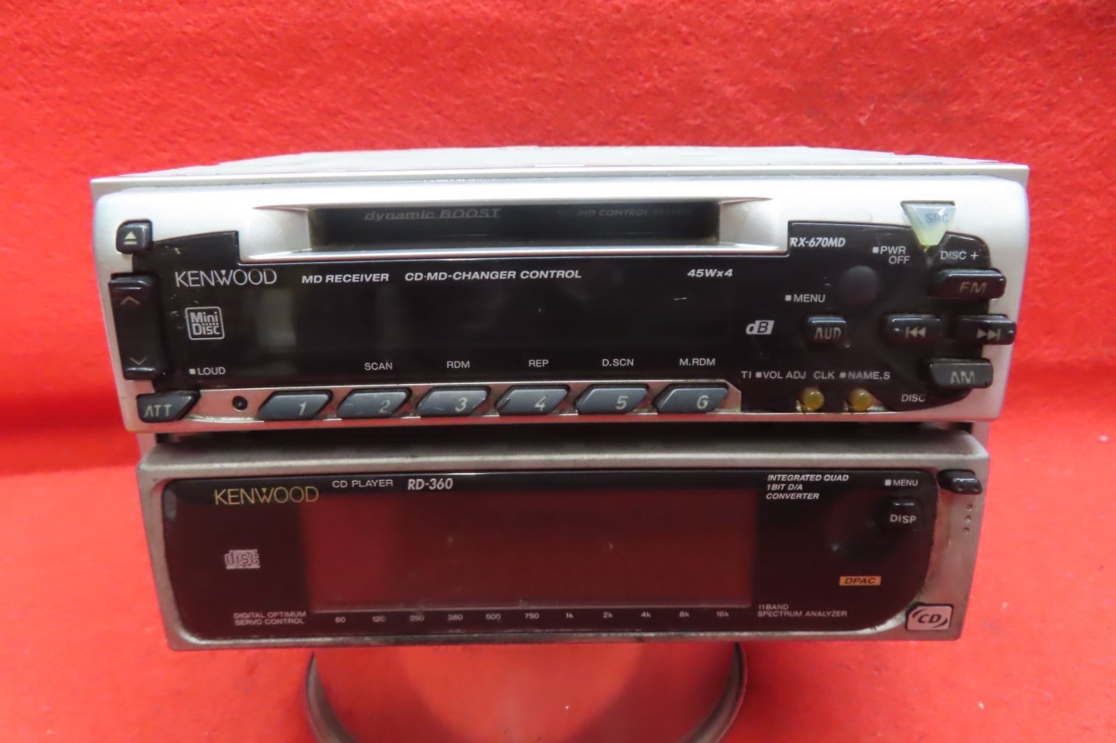 KENWOOD RX-670MD RD-360 2DIN CD Player Car Audio Navigation System Tested