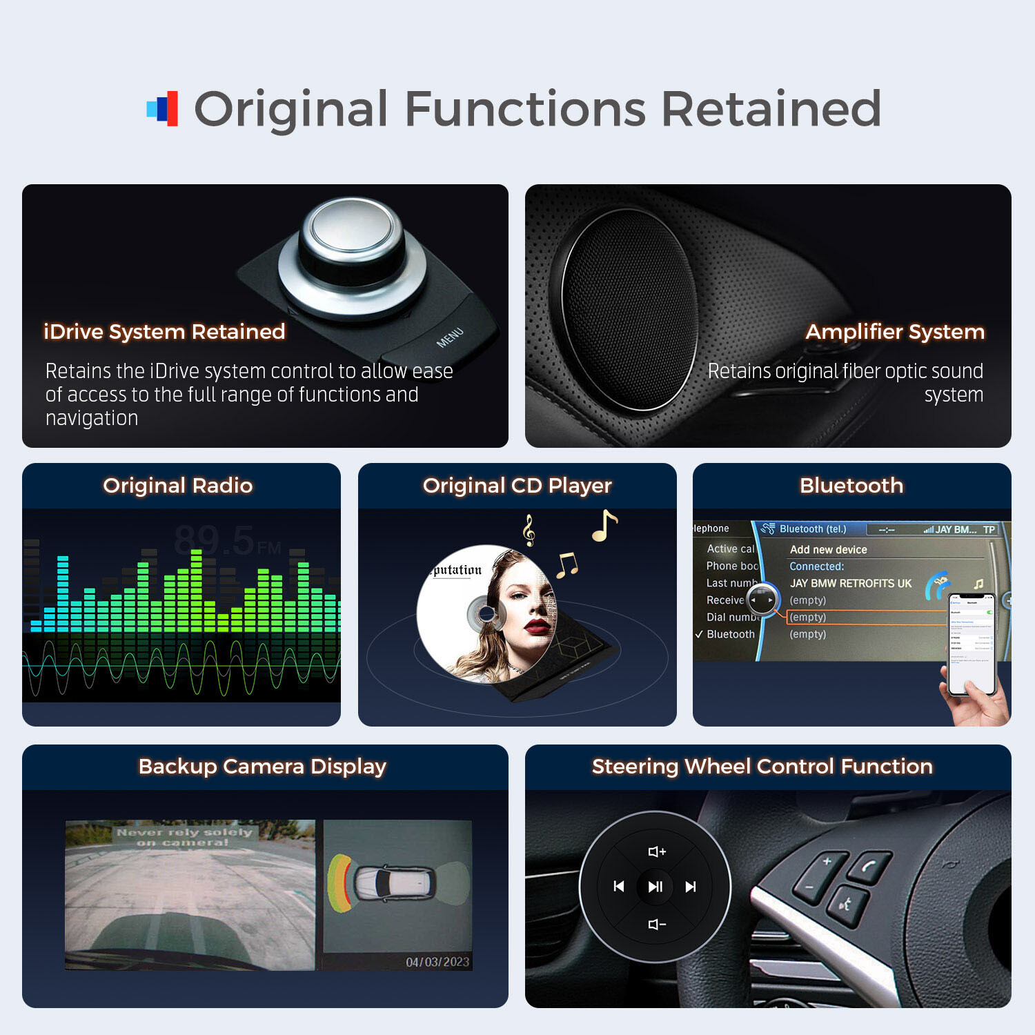 12.3″ IPS Android 13 4G WIFI Car GPS Stereo CarPlay WiFi For BMW 5er E60 E61 CCC