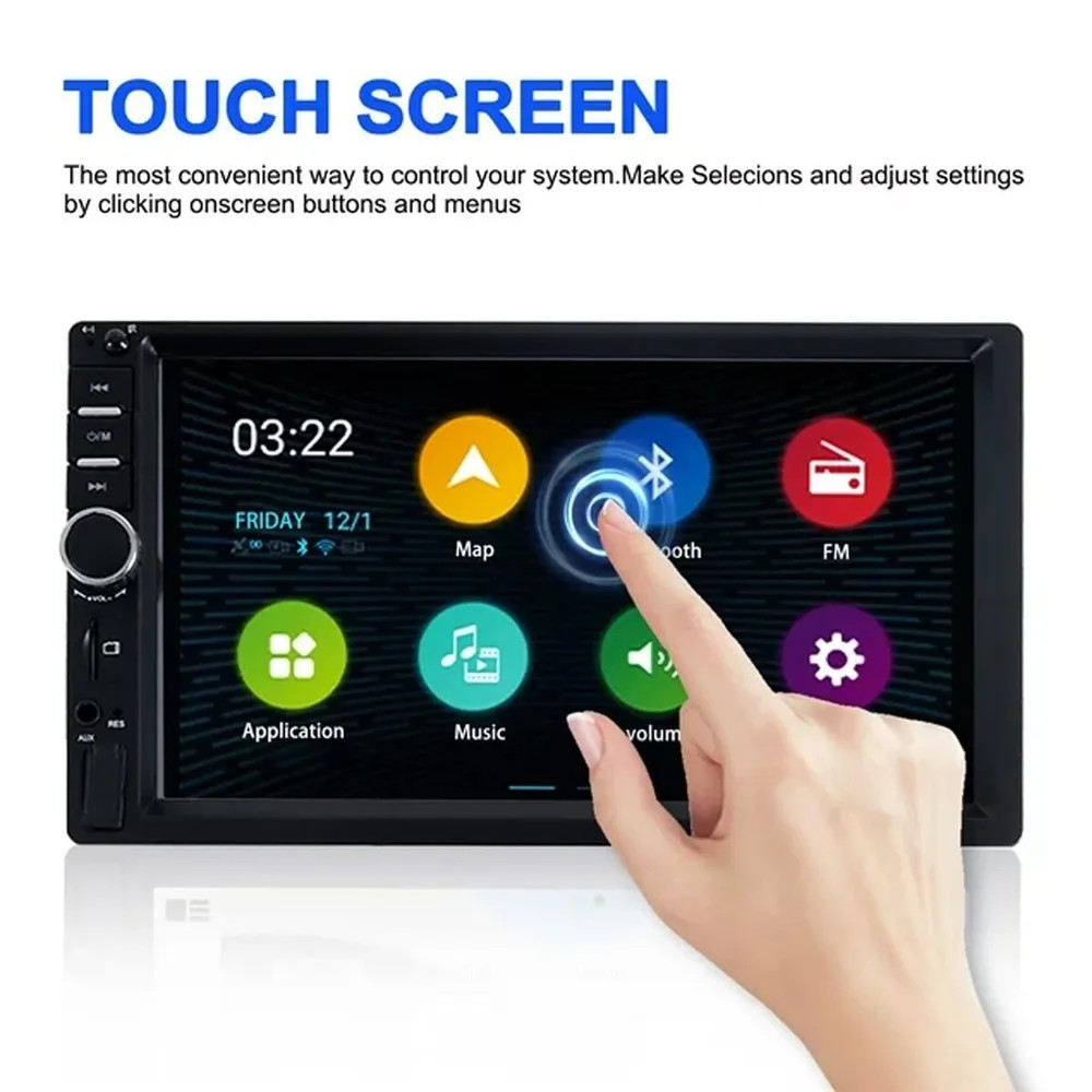 7″ 2DIN Car Stereo Radio Bluetooth Touchscreen TF AUX FM Video MP5 Player