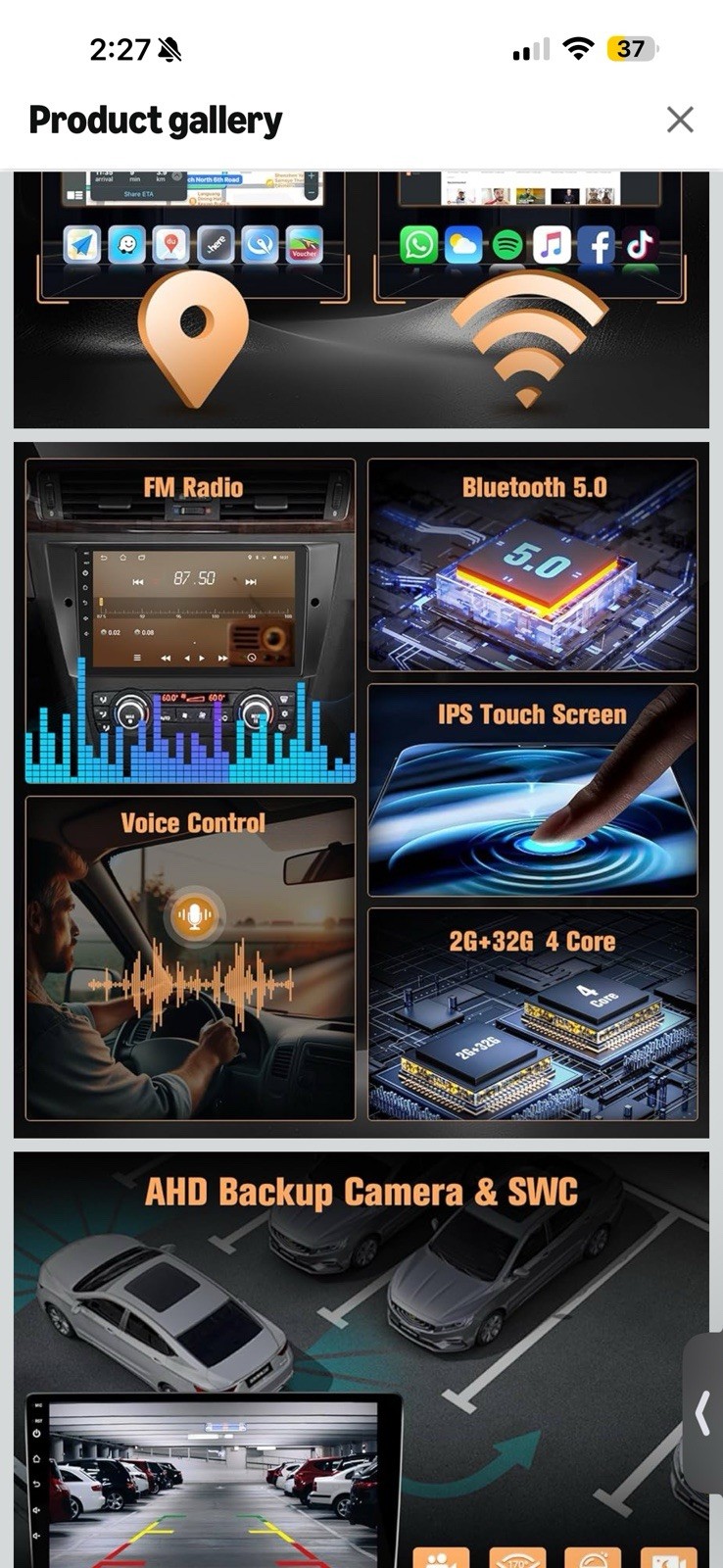 Naifay Android Car Radio for BMW 3 Series (E90/91/92/93) Touchscreen, Back Up Ca